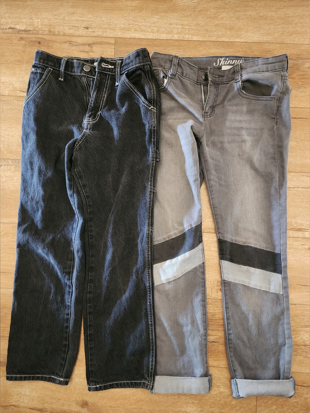 LOT Of 2 Slim Cargo Sz 12 & Skinny Jeans Sz 14 Old Navy Crazy 8 Adjusted waist